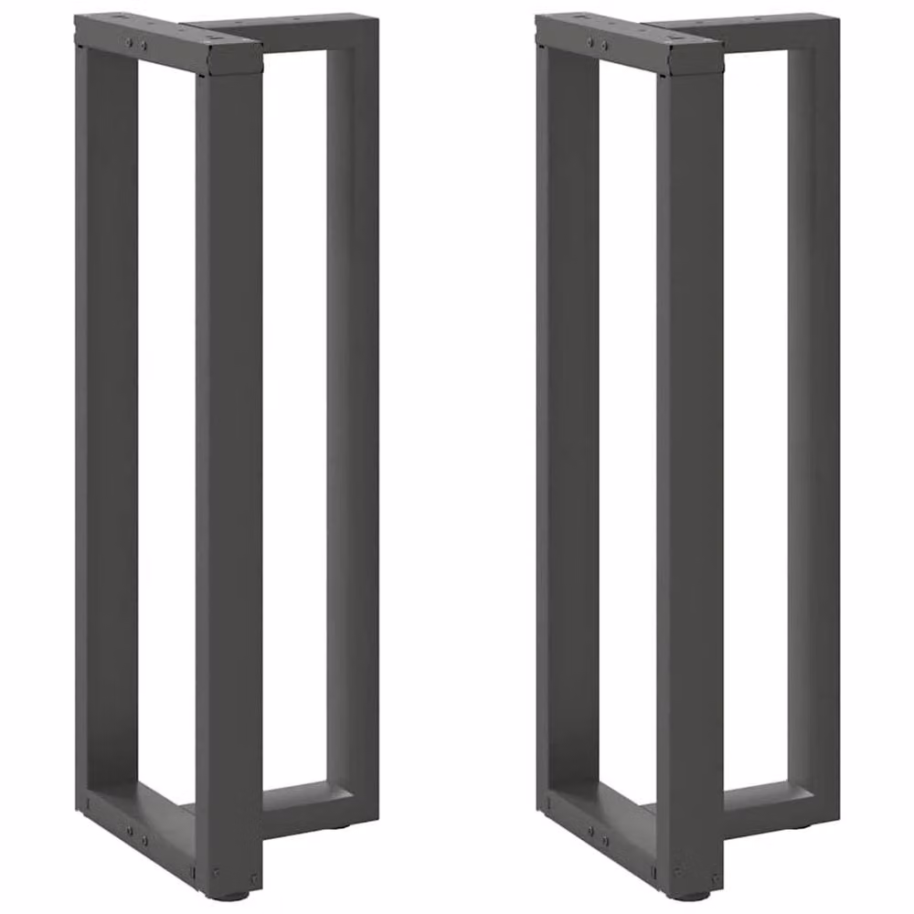Berkfield Home Modern T-Shaped Bar Table Legs, 2 Pieces, Anthracite, W: 40 cm, D: 35 cm, H: 110-111 cm – 2