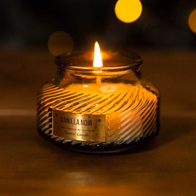 Marco Paul Christmas Scented Glass Jar Candle in Green
