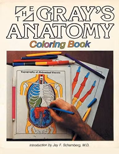 Gray's Anatomy Coloring Book by BN Publishing for Adults, Multicolour