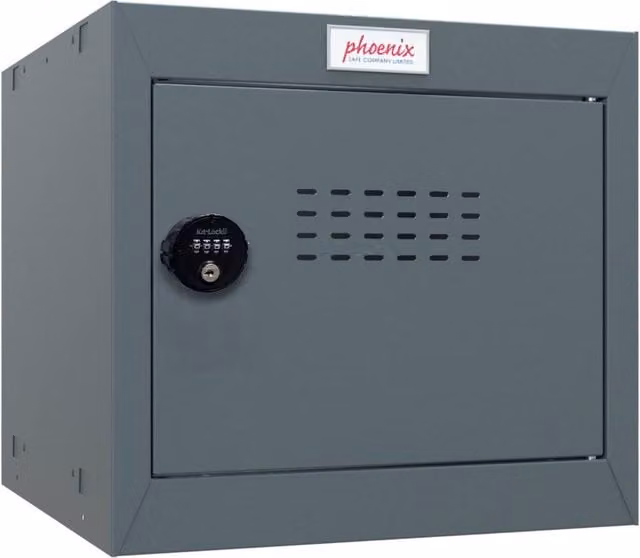 Phoenix Safe Company CL0344AAC Size 1 Cube Locker in Dark Grey with Combination Lock and 44L Capacity