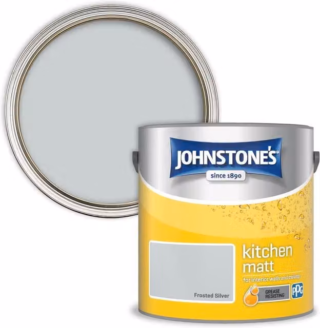Johnstone's Kitchen Grease Resisting Matt Paint in Frosted Silver