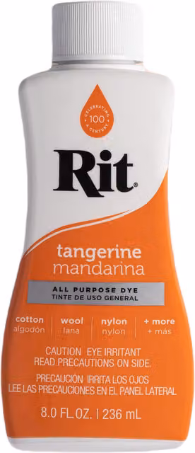 Rit All Purpose Fabric Liquid Dye for Natural Fibres in Orange