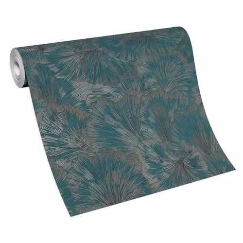 Erismann Non-Woven Abstract Floral Wallpaper Roll in Green, W: 53 cm, H: 10.05 m – 2