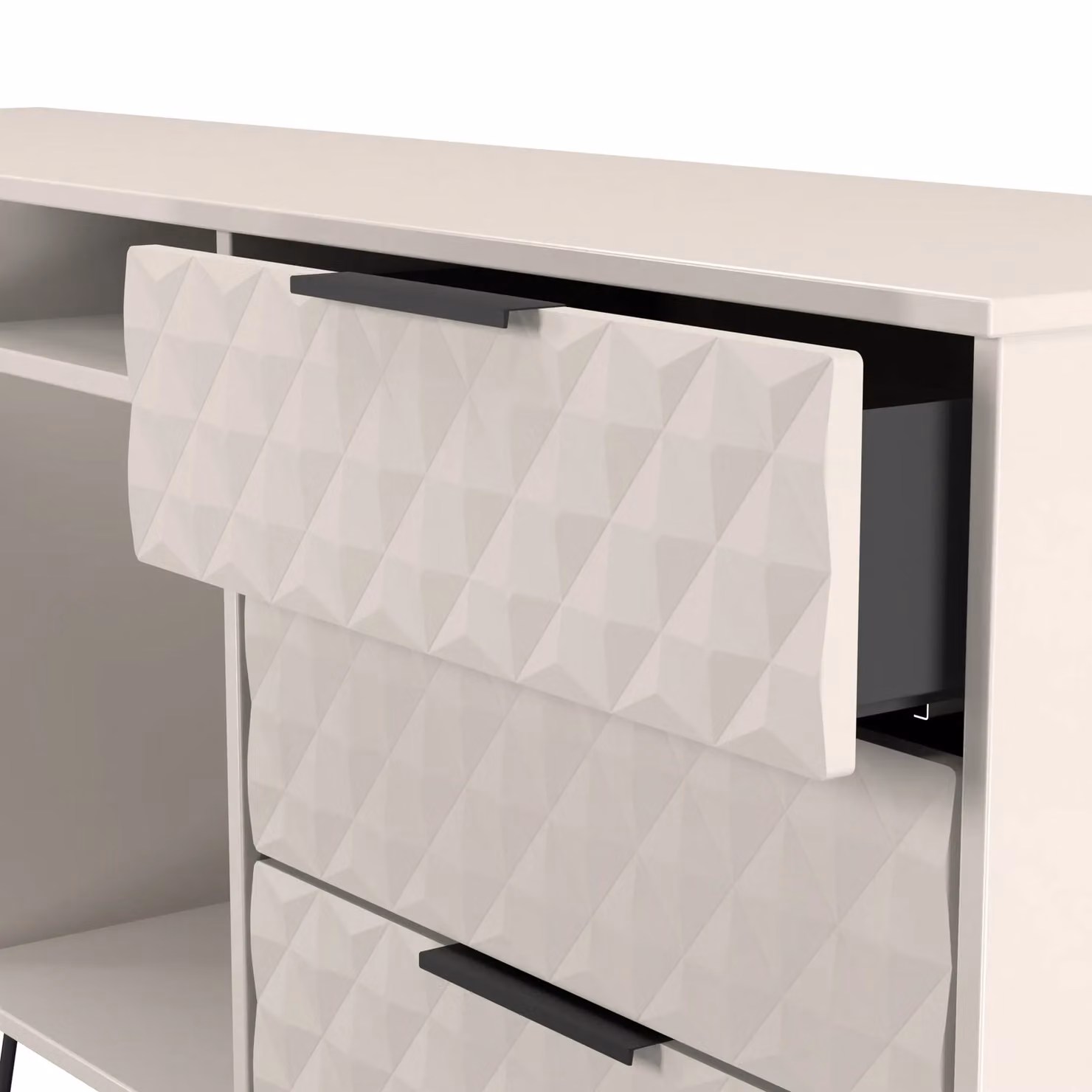 2 U Islay 6 Drawer Sideboard in Taupe with Geometric Metal Details – 3