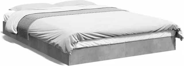 Berkfield Home Modern Bed Frame in Concrete Grey, W: 140 cm, D: 200 cm – 1