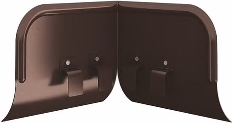 Lindab Steel Gutter Corner Overflow Protector in Brown