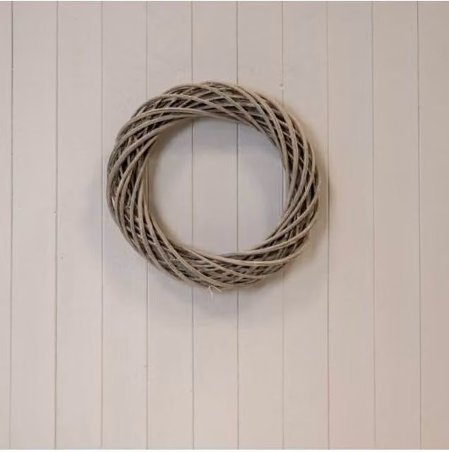 KDMD Grey Round Thick Willow Wreath