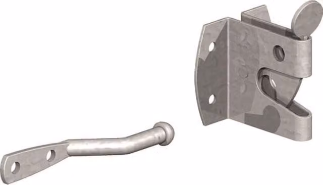 GateMate Galvanised Automatic Gate Catch - Silver