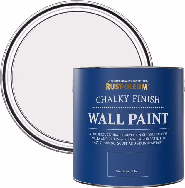 Rust-Oleum Fleur Chalky Matt Emulsion Wall Paint, Grey, 2.5L