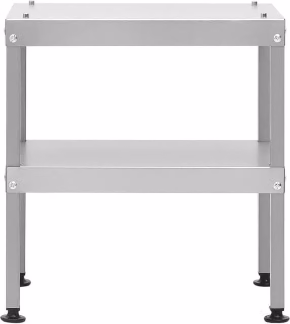 Berkfield Home Table for Oven Smoker, Silver Galvanised Steel, W: 40 cm, D: 28 cm, H: 44.5 cm