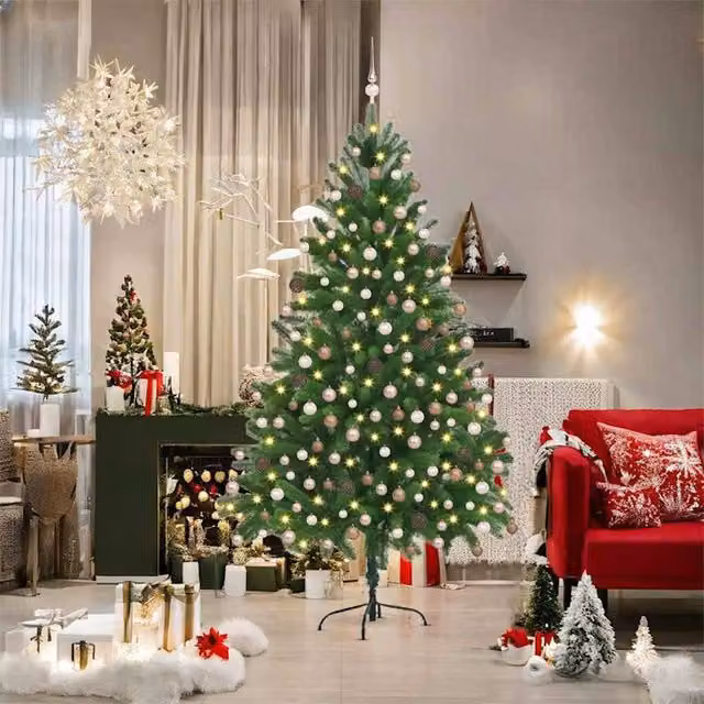 Berkfield Home Green Christmas Tree with 300 LEDs and Stand, Height: 180 cm – 1