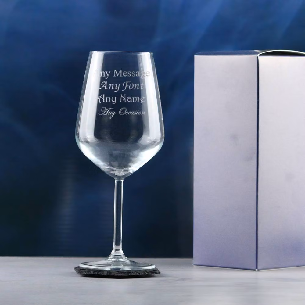 Uniqueful Personalised Allegra Red Wine Glass, 490ml, Clear – 2