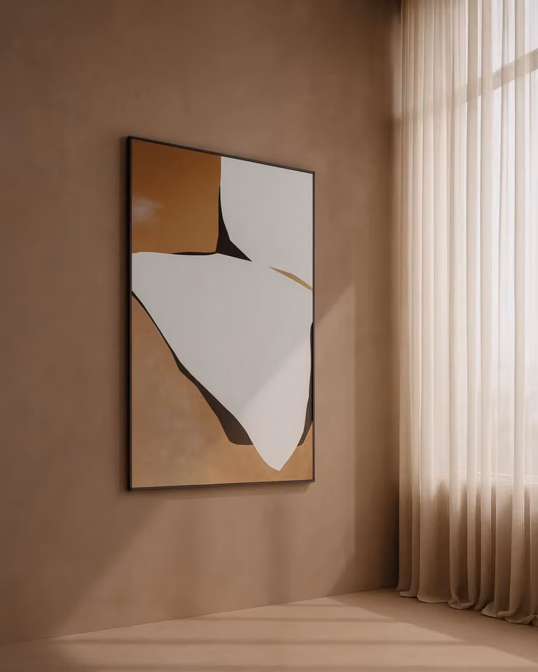 Tommy Franks Sepia Abstract Canvas Wall Art in Brown and Beige, W: 120 cm, H: 80 cm