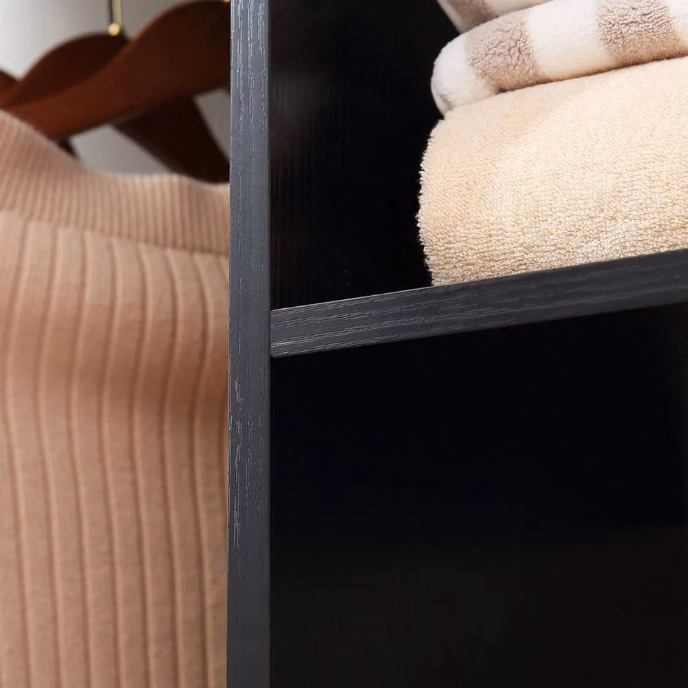 SPETLEK Mobile Double Open Wardrobe Clothes Hanging Rail in Matt Black, W/D/H: 120 x 128 x 60 cm – 6