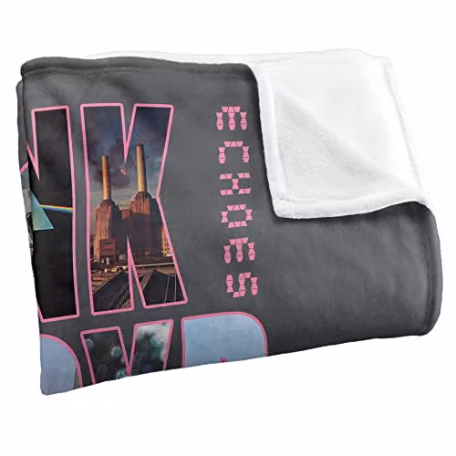 LOGOVISION Pink Floyd Retro Fleece Throw Blanket, Multicolour, W/D/H: 152 x 127 cm – 2