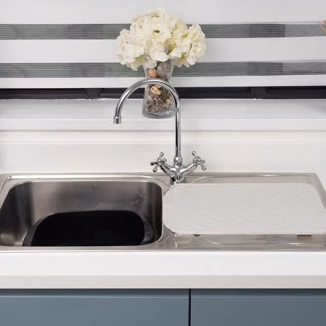 Addis Rectangular Dish Draining Mat in Light Grey