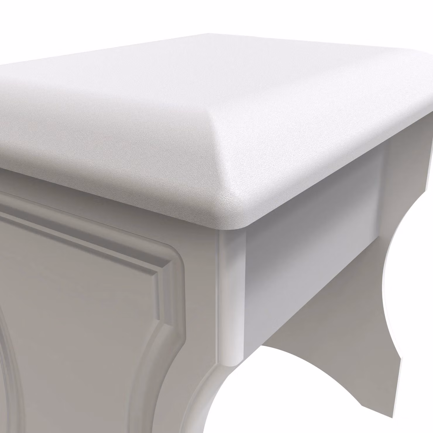 Glamour Ready Assembled 2 U Windsor Stool in White – 2
