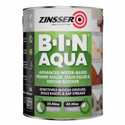 Zinsser B-I-N Aqua Water Based Bonding Primer, White, 500 ml
