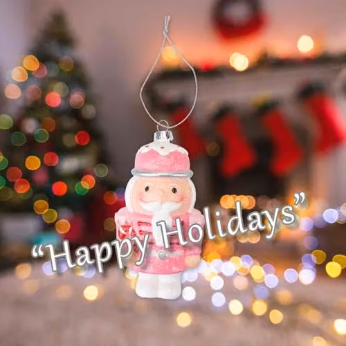 VFM e-Store Pink Nutcracker Soldier Christmas Tree Ornament, H 22 cm x W 7 cm x D 5 cm – 4