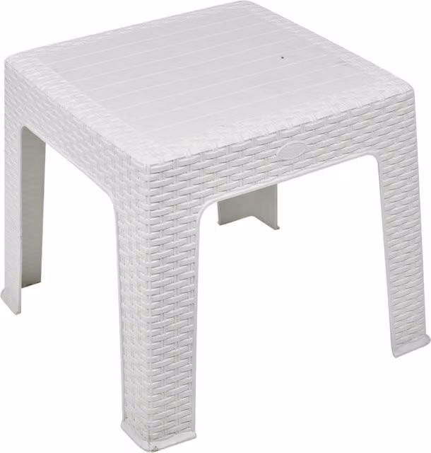 URBNLIVING Modern White Square Rattan Coffee Table