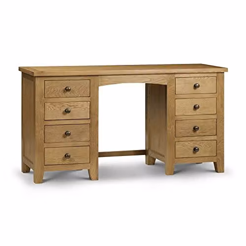 Julian Bowen Marlborough Oak Dressing Table, H75 x W142 x D44 cm