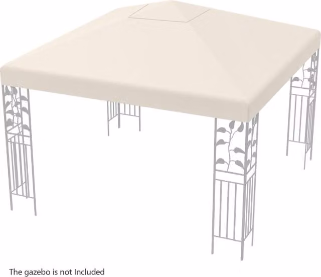 Costway White Polyester Gazebo Top Cover Roof Replacement