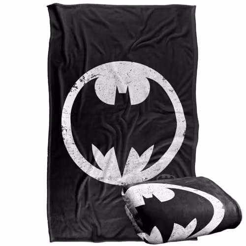 Warner Bros. Batman Frank Miller Bat Signal Super Soft Fleece Throw Blanket, Multicolour, W/D/H: 91 x 147 cm – 1