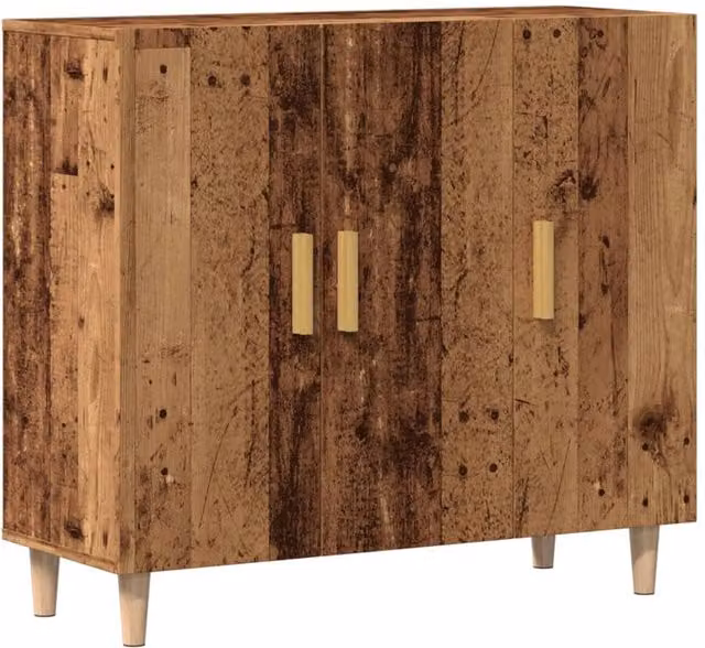 Berkfield Home Old Wood Sideboard in Brown, W/D/H: 90 x 34 x 80 cm – 1