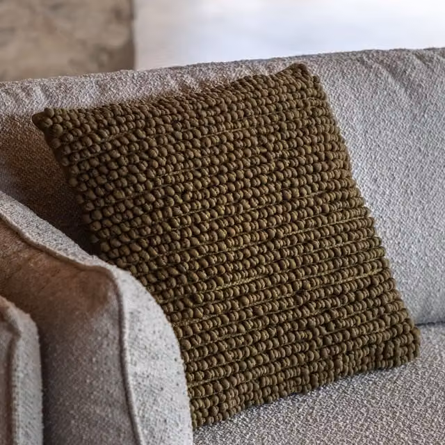 Terrys Square Filled Cushion, Green, W/D/H: 45 x 45 x 45 cm
