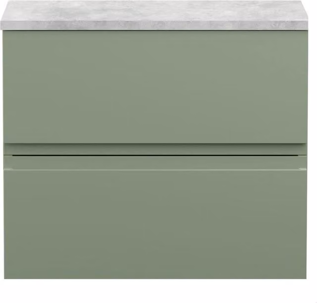 Balterley Mavesyn 2 Drawer Wall Hung Vanity Unit, Satin Green, W: 60 cm