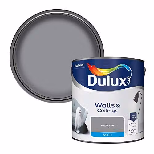 Dulux Matt Wall Paint in Natural Slate Grey, 2.5 l – 1