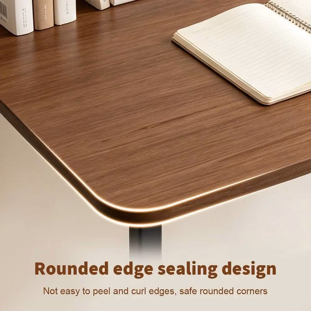 FORGEVIO Modern Computer Desk with Footrest in Black and Brown – 3
