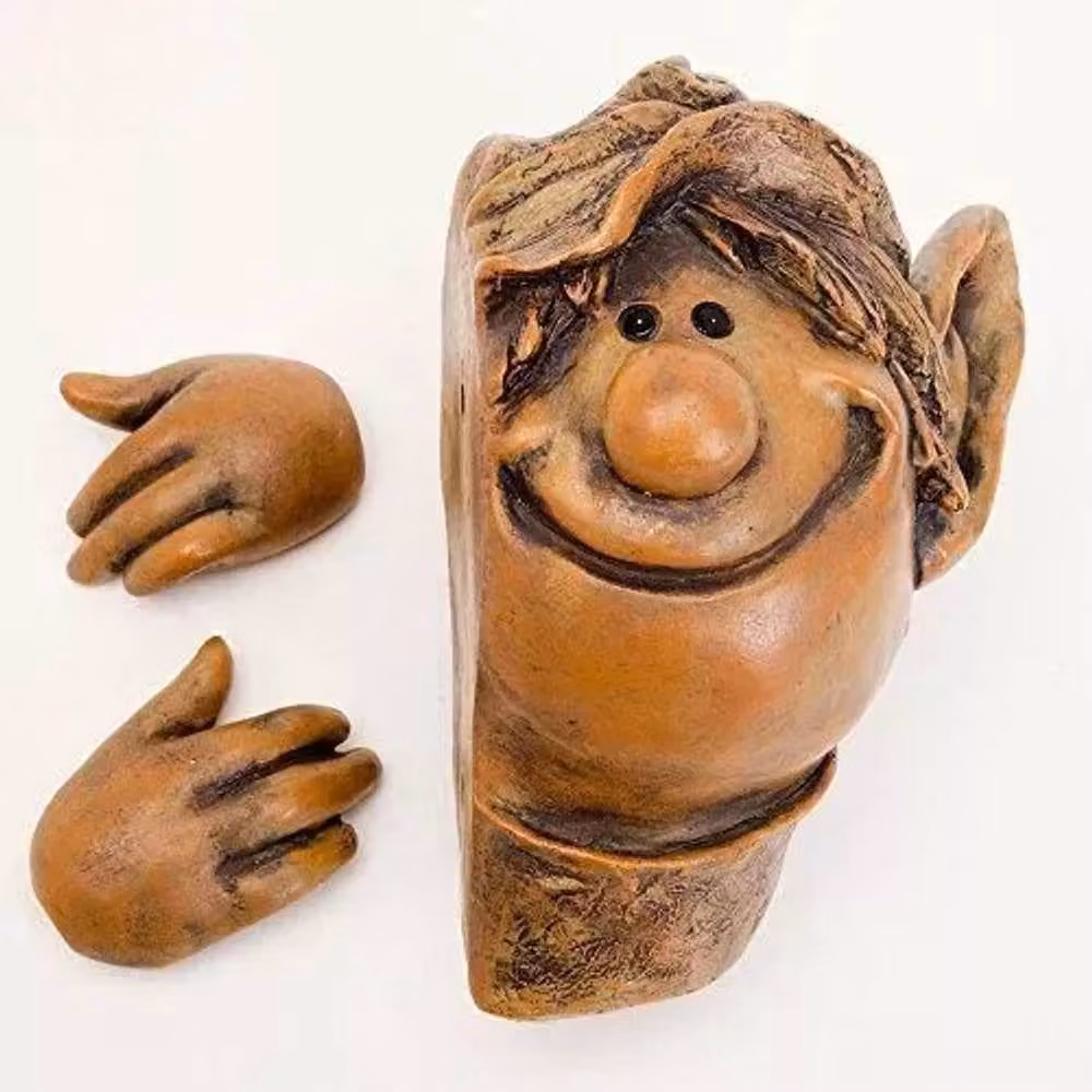 Marco Paul Novelty Elf Tree Peeker Christmas Decoration in Multicolour and Brown – 2