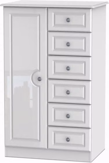Welcome Pembroke White High Gloss Childrens Small Wardrobe
