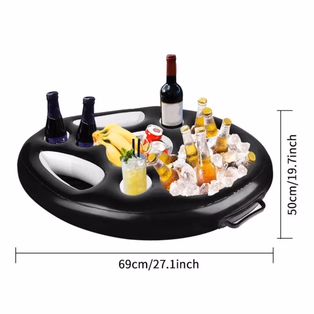 Smartbies Inflatable Pool Floating Drink Holder in Multicolour and Black – 5