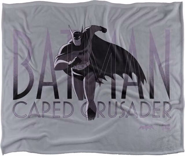 Warner Bros. Batman Caped Crusader Animated Series Super Soft Fleece Throw Blanket, Multicolour – 5