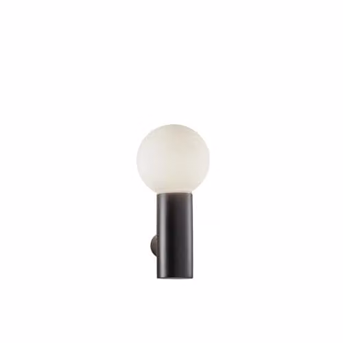 Netlighting LEDS C4 Mist Single Bathroom Wall Light in Metallic Black with E14 Socket
