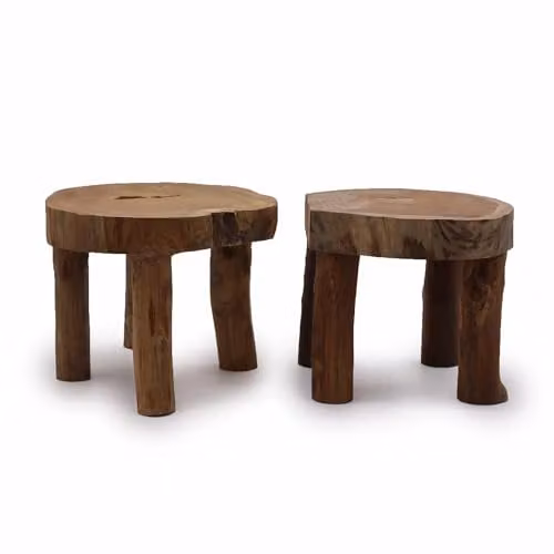 KDMD Higher Teak Pad Display, Brown, W: 27 cm, D: 20 cm, H: 26 cm