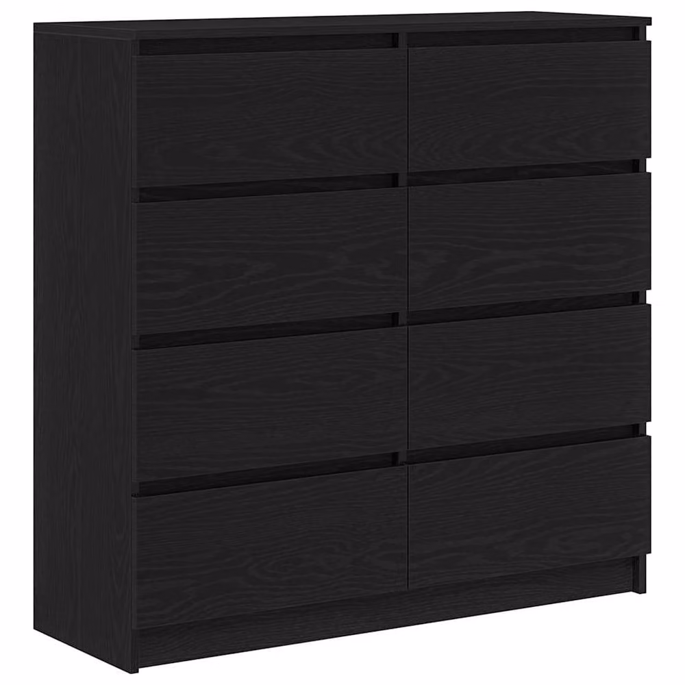 Berkfield Home Black Oak Sideboard, W/D/H: 100 x 35 x 99 cm – 2