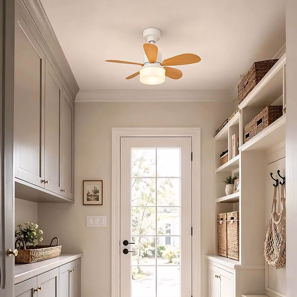 NESTLUNE White Ceiling Fan Light with Remote Control, 52 cm – 2