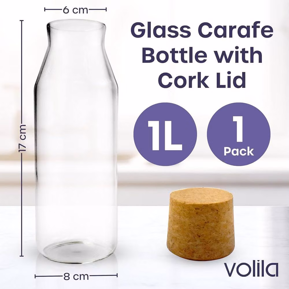 Volila Glass Carafe with Lid in Transparent, 1 l – 2