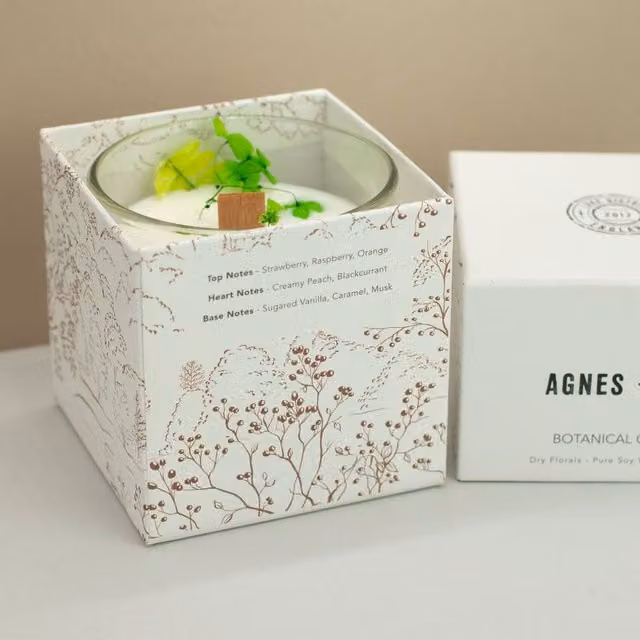 Serenityy Agnes + Cat Fellberry Botanical Soy Wax Candle, 350g, Clear
