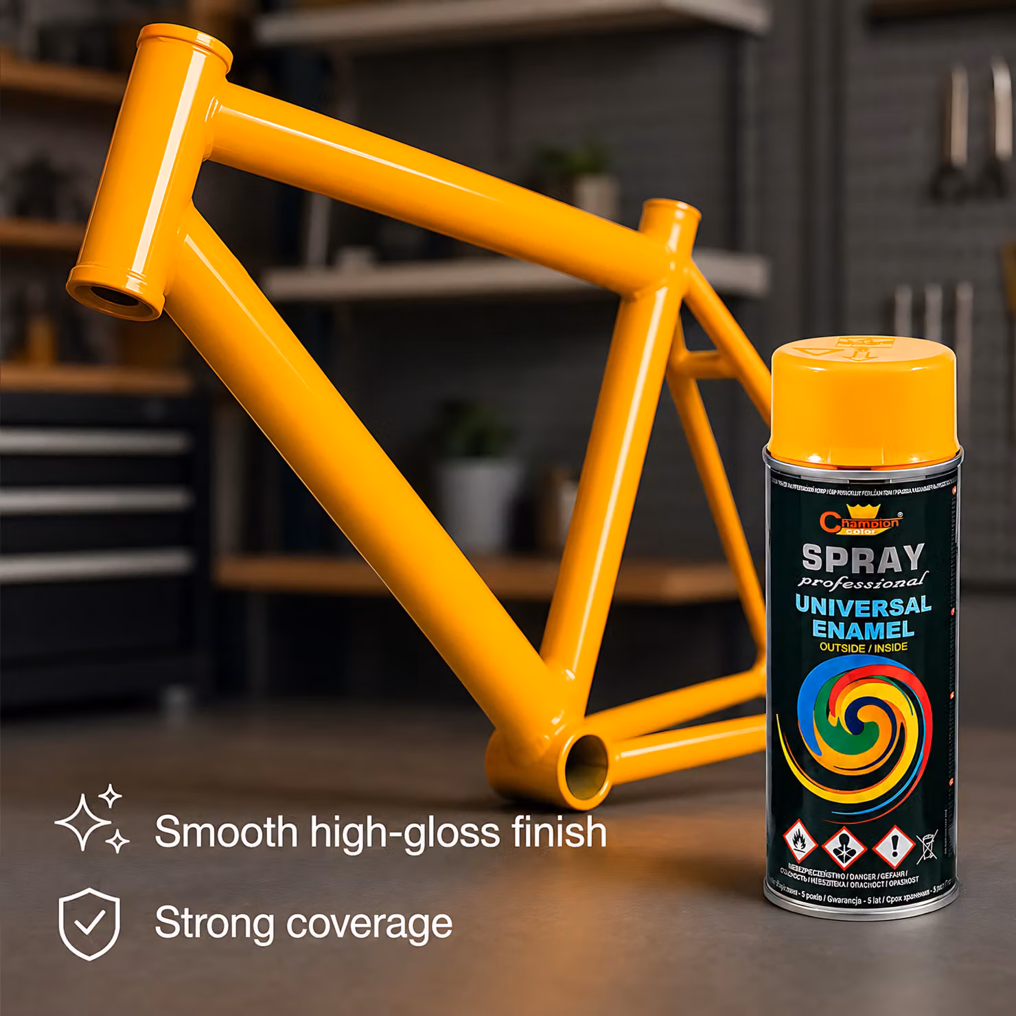 Sola Universal Multi-Surface Gloss Spray Paint, RAL 1028 Melon Yellow, 2 x 400ml – 2