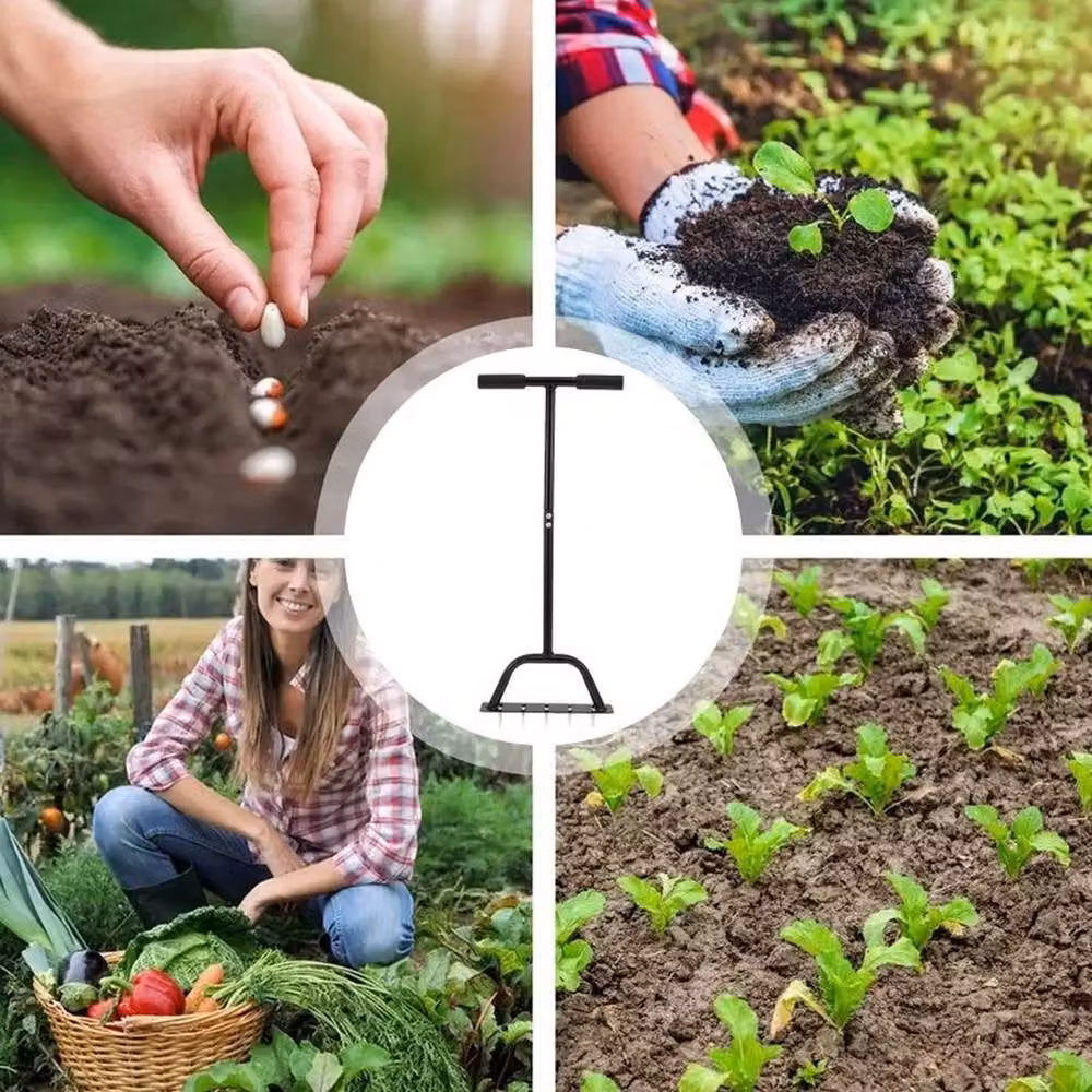 Kelvenix Manual Steel Lawn Aerator Tool in Black – 4