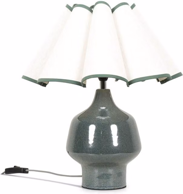 Jamie Glazed Ceramic Table Lamp in Green