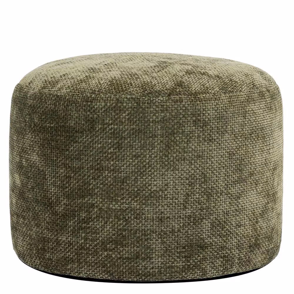 icon Milano Woven Chenille Footstool in Green – 2