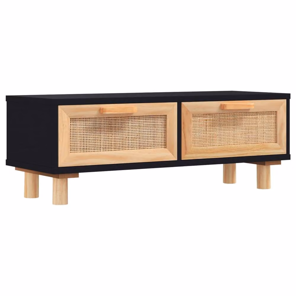Berkfield Home Modern Black Rectangular Decorative Coffee Table W: 80 cm, D: 40 cm, H: 30 cm – 3