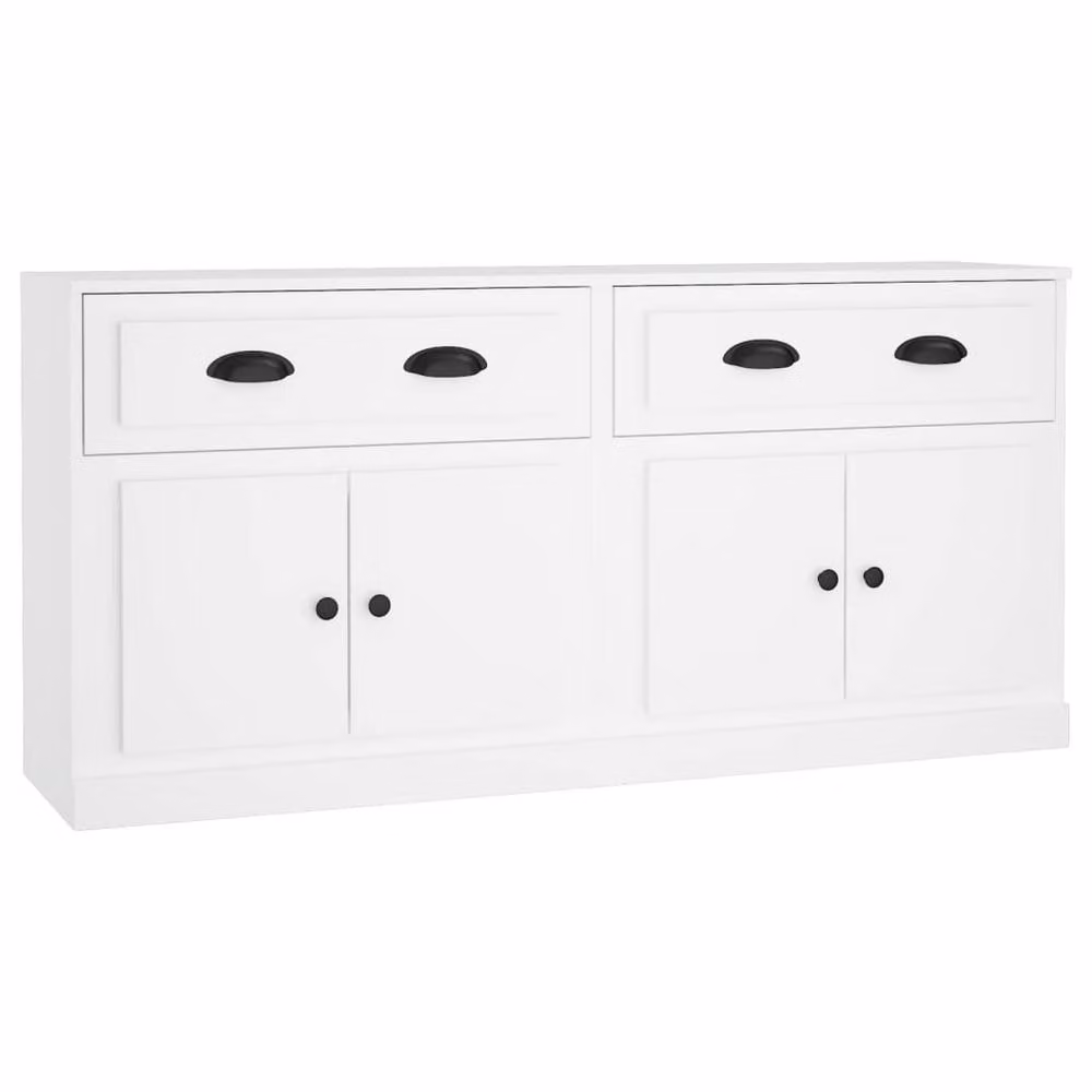Berkfield Home Set of 2 Modern White Matt MDF Sideboards – 2