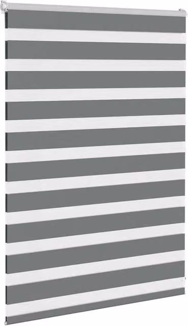 Berkfield Home Elegant Zebra Blind in Dark Grey, W: 95 cm, H: 100 cm – 1