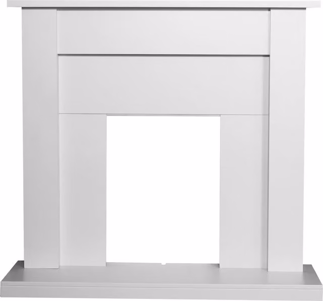 Adam Fires & Fireplaces Adam Sutton Fireplace in Pure White, 43 Inch